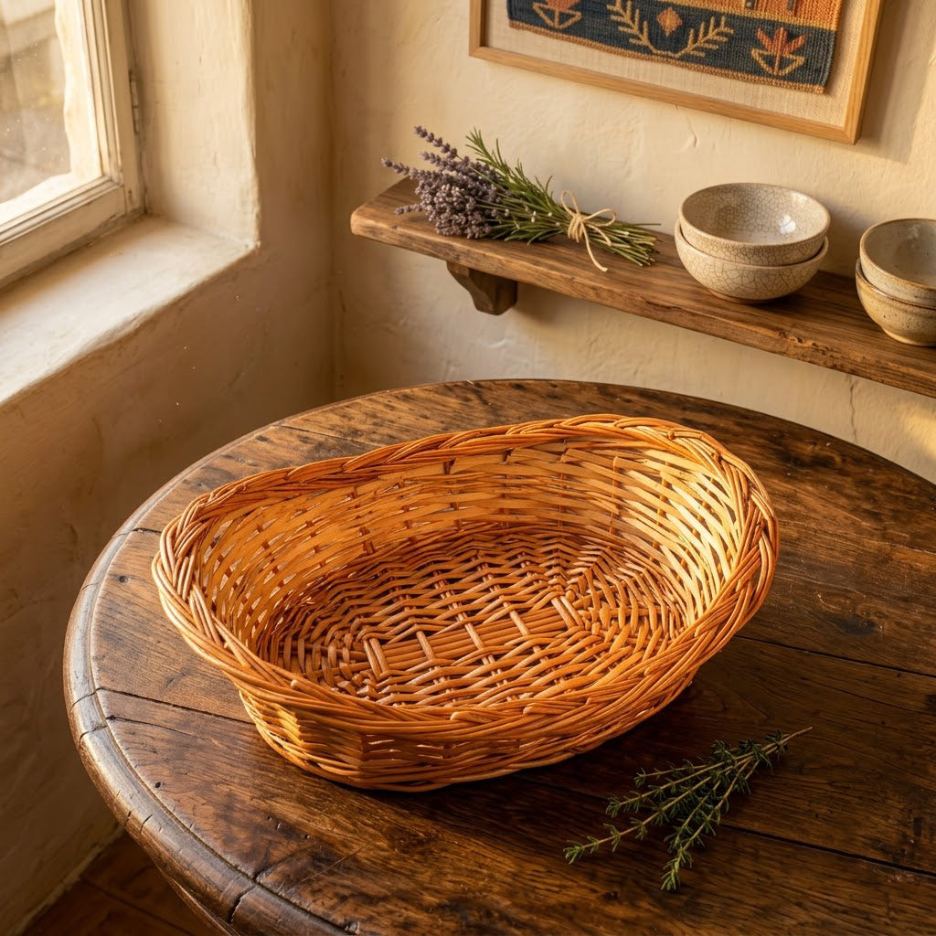 Cane Boat Basket