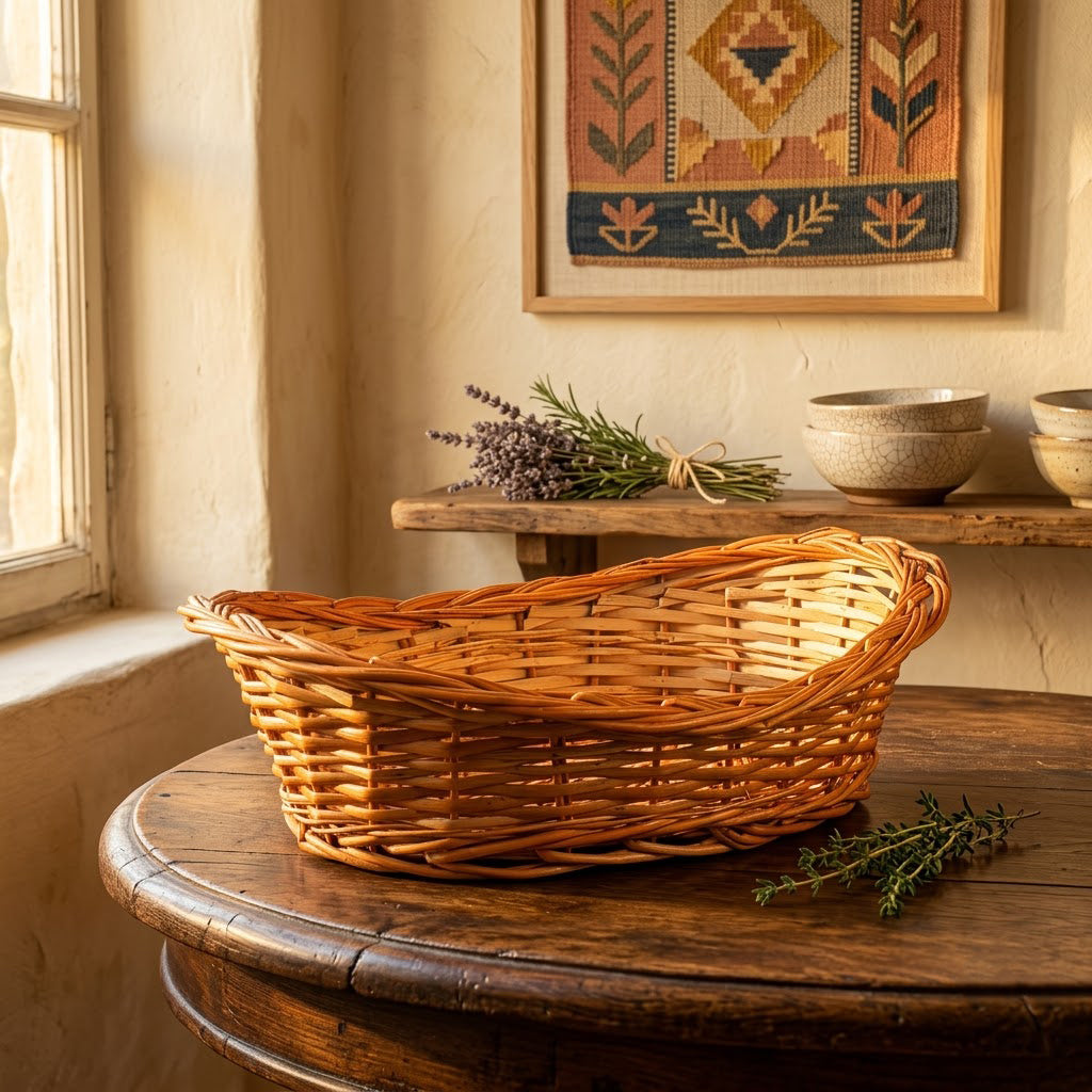 Cane Boat Basket